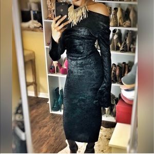 Black Velvet Bodycon 2pc Set